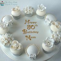 Deluxe 80th Birthday Cupcakes