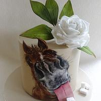 Hand painted horse cake