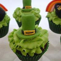 St Patrick's day cupcakes - Guinness Chocolate with Baileys buttercream