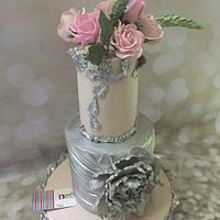 New look pink wedding cake