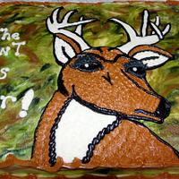 Buttercream Deer Grooms cake