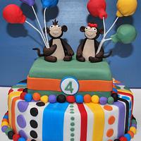4th Birthday Monkey Cake