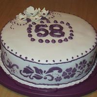 58th Birthday cake