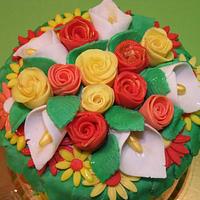 Cake flower bundle