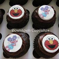 Elmo and Abby Cadabby Cupcakes