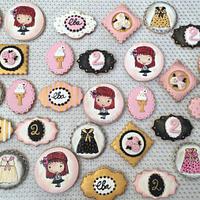 Girl birthday cookies 