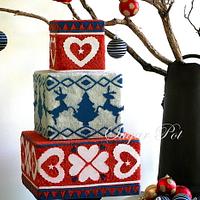 A Daggy Christmas jumper inspired cake