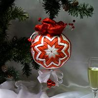 Quilted Christmas Ornament Cake