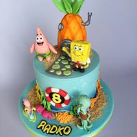 Spongebob birthday cake
