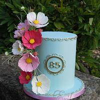 Cosmos flowers cake