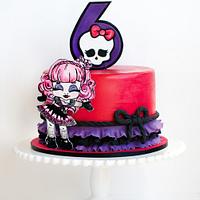 cake with a little monster high girl
