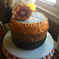 Thanksgiving Ombre Cake 