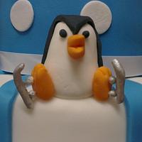 18th birthday penguin cake