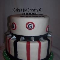 Georgia Bulldog fan cake