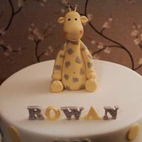 Giraffe 1st birthday cake 