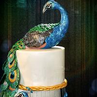 Peacocks in Cotillion Cake