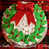 Christmas wreath cake