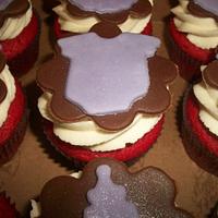 Lavender and Chocolate Baby Shower Cupcakes
