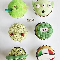 Green Theme Cupcakes