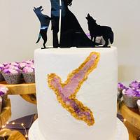 T&J wedding cake