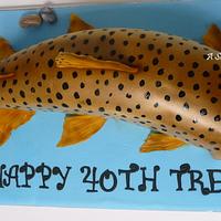 Life size trout cake