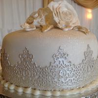 5 piece wedding cake