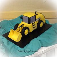 Cat 980k loader tractor grooms cake