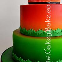 Airbrushed Jungle 1st Birthday Cake