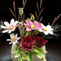 Sugar flower arrangement