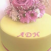 Fresh flower cake