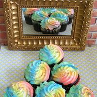 Rainbow cuppies to brighten your day!