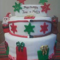 christmas B-day cake