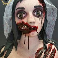 zombie bride holloween cake