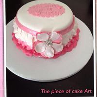 Lovely pink dress cake 🌹