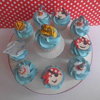 Pirate themed cupcakes