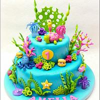 Under the sea cake for a little girl