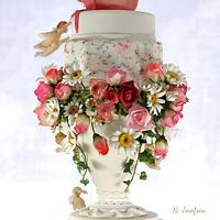 Romantic wedding cake, Norwegian Cakeshow