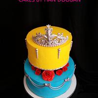 3D Crown for "Beauty and the Beast"  them birthday cake.