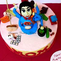 Super-mom theme cake !!