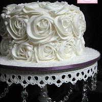 Celeste Rosette Cake