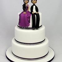 Indian Bride & Groom Wedding Cake