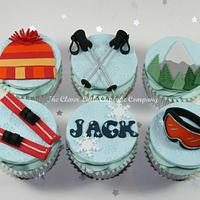Skiing Cupcakes
