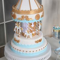 Carousel birthday cake 