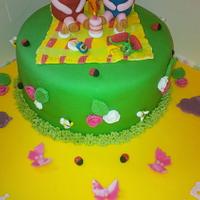 Peppa and George Picnic cake