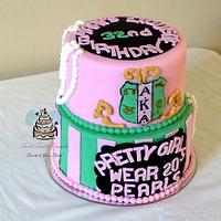 AKA Sorority Birthday Cake