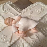 Christening Cross w Baby Cake
