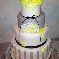 A Whimsical Gatsby Wedding Cake 