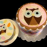 Owl Cake and smash cake