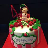 Strawberry Girl birthday cake