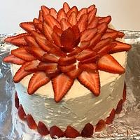 My Daughter's Strawberry Rose Cake